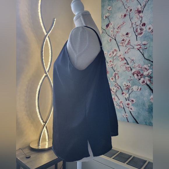 Black Blouse with Adjustable Straps - Picture 2 of 7